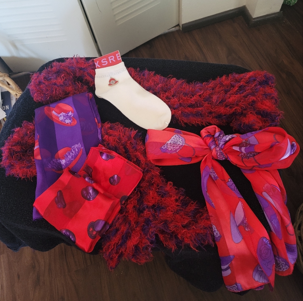 Ladies Red Hat Society Accessories Bundle